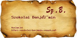 Szokolai Benjámin névjegykártya